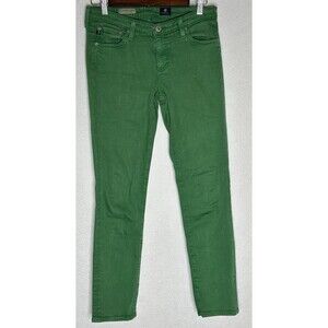 AG Adriano Goldschmied the Stevie Ankle Slim Straight Ankle Jean Green - 28R